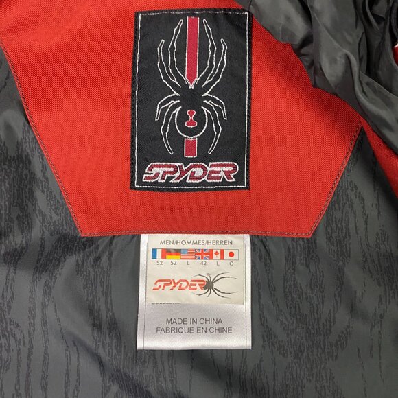 Vintage Spyder XT Snowboard Jacket Men's Large Red Ski Winter Hooded Nylon - Picture 12 of 16